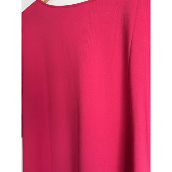 Susan Graver Essentials Women’s 1X Pink Liquid Knit Tunic Top Short Sleeves - Picture 5 of 9